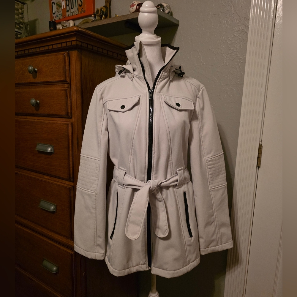 London Fog Women’s Off White Full Zip Jacket Size Small